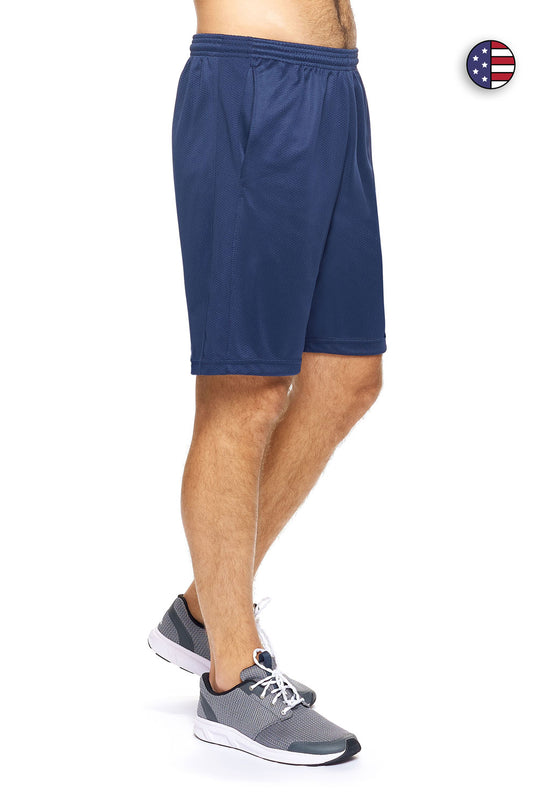 Expert Brand Wholesale Men's Lifestyle Gym Shorts Made in USA in Navy#navy