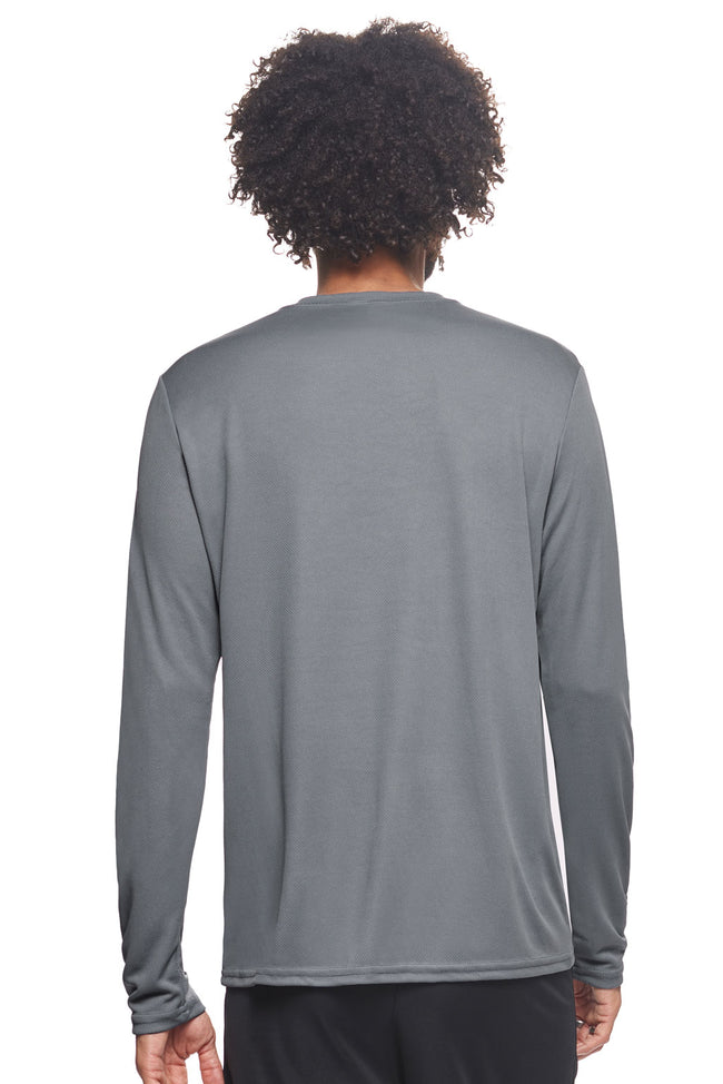 Expert Brand Wholesale Sportswear Activewear Imported Oxymesh™ Long Sleeve Tec Tee AJ901 steel image 3#steel