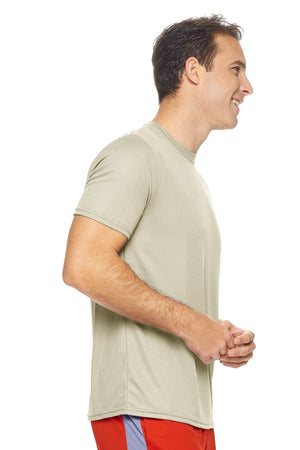 Expert Brand Wholesale Men's Oxymesh™ Short Sleeve Tec Tee Made in USA in Sand Image 2#sand