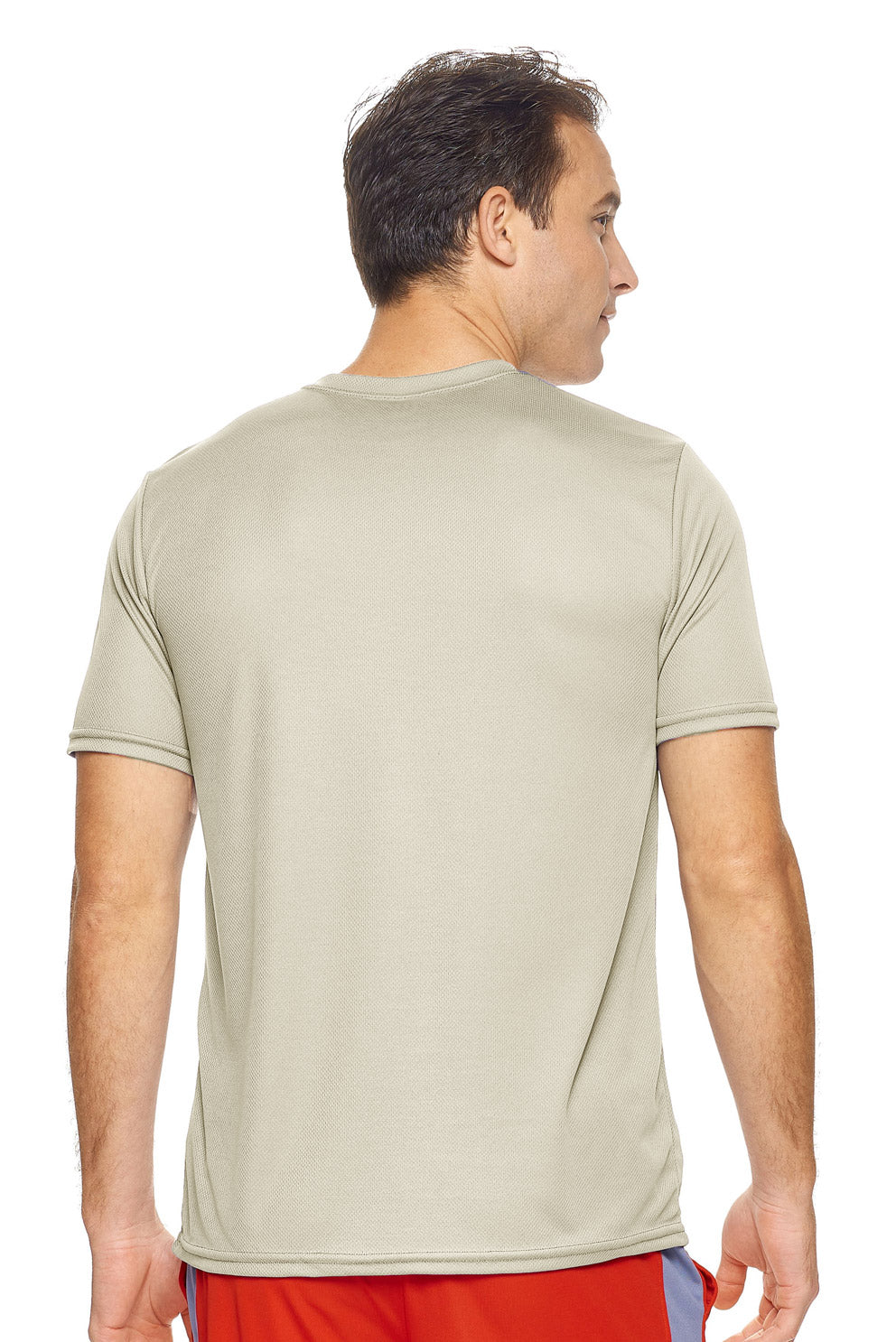 Expert Brand Wholesale Men's Oxymesh™ Short Sleeve Tec Tee Made in USA in Sand Image 3#sand