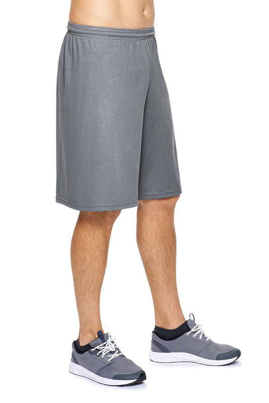 Expert Brand Wholesale Men's Oxymesh Performance Shorts Made in USA AJ1089 Steel Gray#steel-gray
