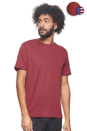 Expert Brand Wholesale Men's Oxymesh Performance Tee Made in USA Cardinal#cardinal