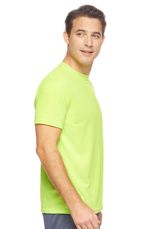 Expert Brand Wholesale Men's Oxymesh Tec Tee Performance Fitness Running Shirt in Key Lime Image 2#key-lime