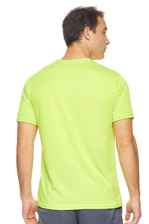 Expert Brand Wholesale Men's Oxymesh Tec Tee Performance Fitness Running Shirt in Key Lime Image 3#key-lime