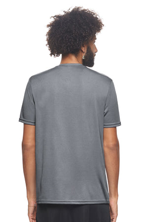 AJ802🇺🇸 Oxymesh™ V-Neck Tec Tee - Expert Brand #STEEL
