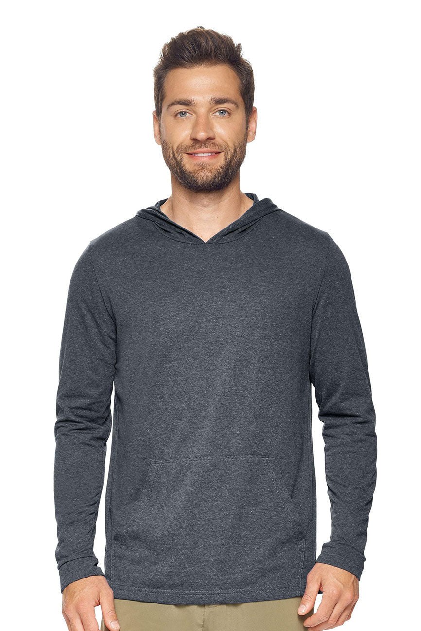 AA920 Men's Performance Heather Hoodie Shirt Made in USA Expert Brand in Dark Heather Charcoal Image 1 #dark-heather-charcoal