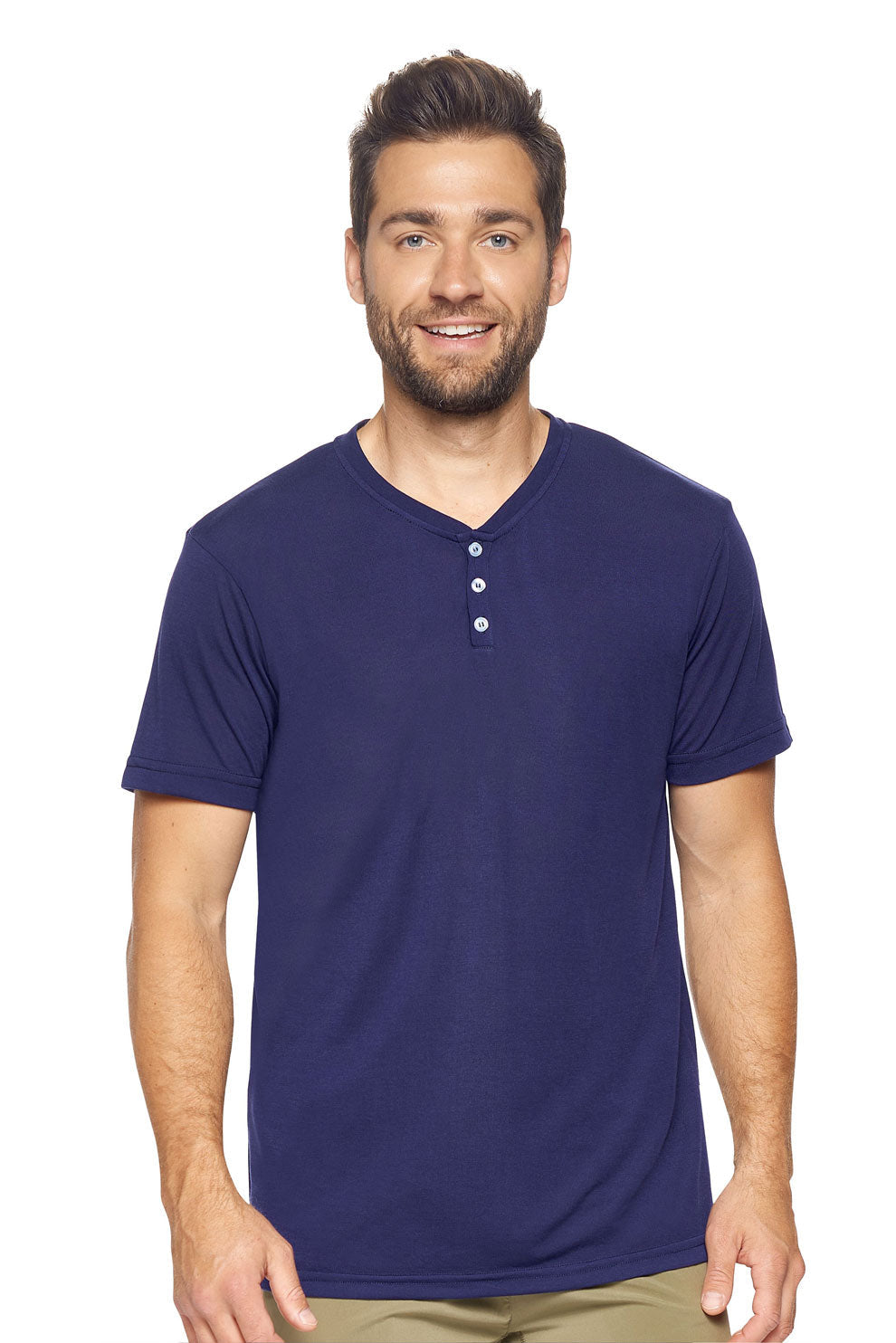 Expert Brand Wholesale Men's Siro Soft Fashion Forward Active Henley T-Shirt navy#navy