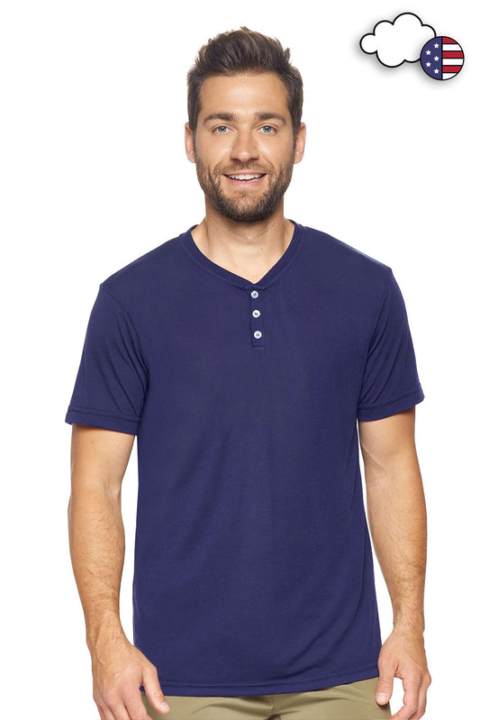 Expert Brand Wholesale Men's Siro Soft Fashion Forward Active Henley T-Shirt navy#navy