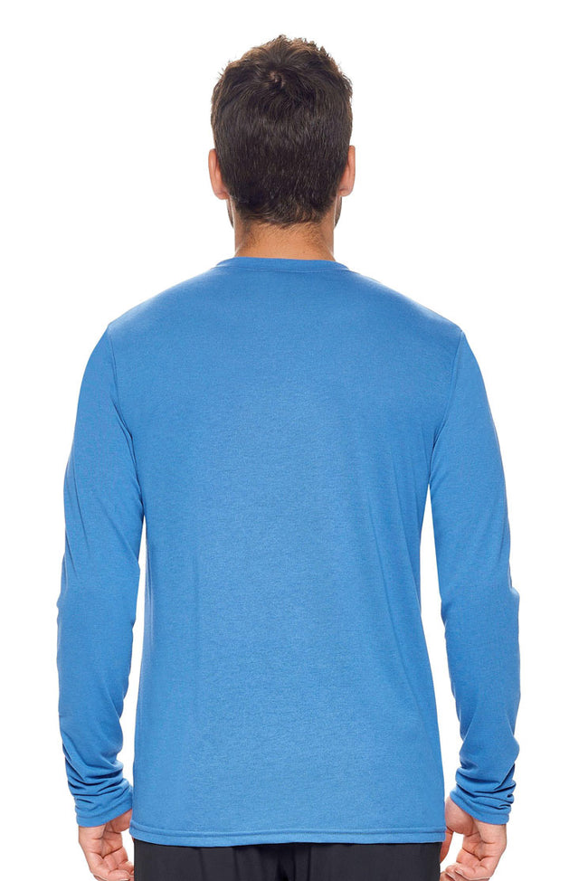 Expert Brand Wholesale Men's Tritec Long Sleeve Active Tee Made in USA AB901 Sky Blue image 3#sky-blue