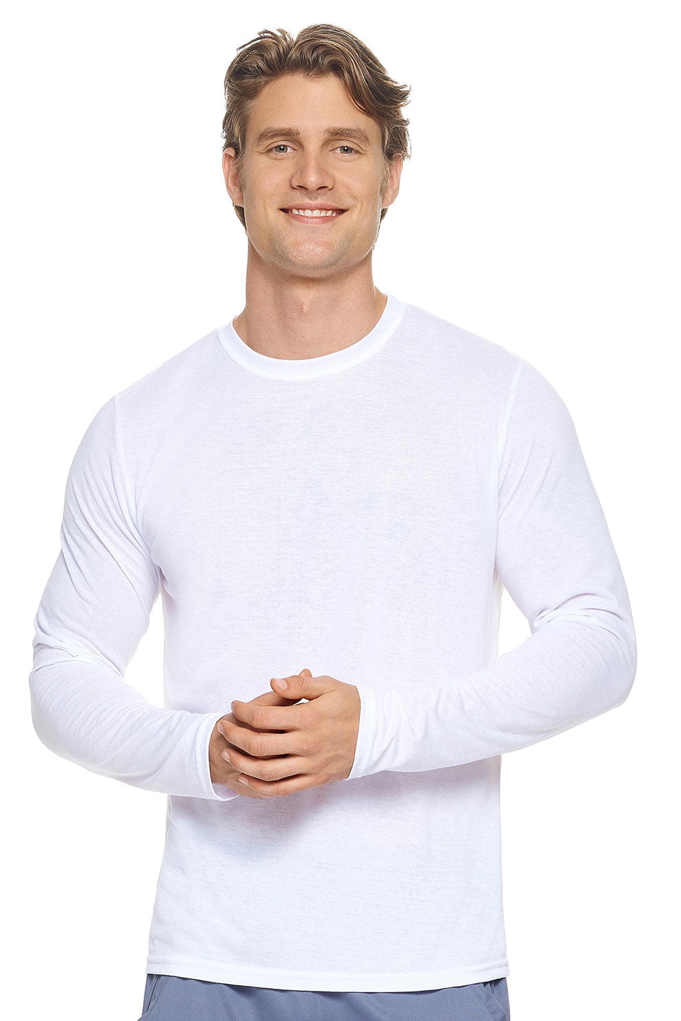 Expert Brand Wholesale Men's Tritec Long Sleeve Active Tee Made in USA AB901 White#white