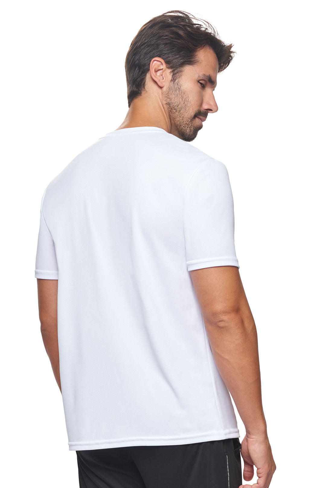 Expert Brand Wholesale Men's Oxymesh Tec Tee Performance Fitness Running Shirt in white image 3#white
