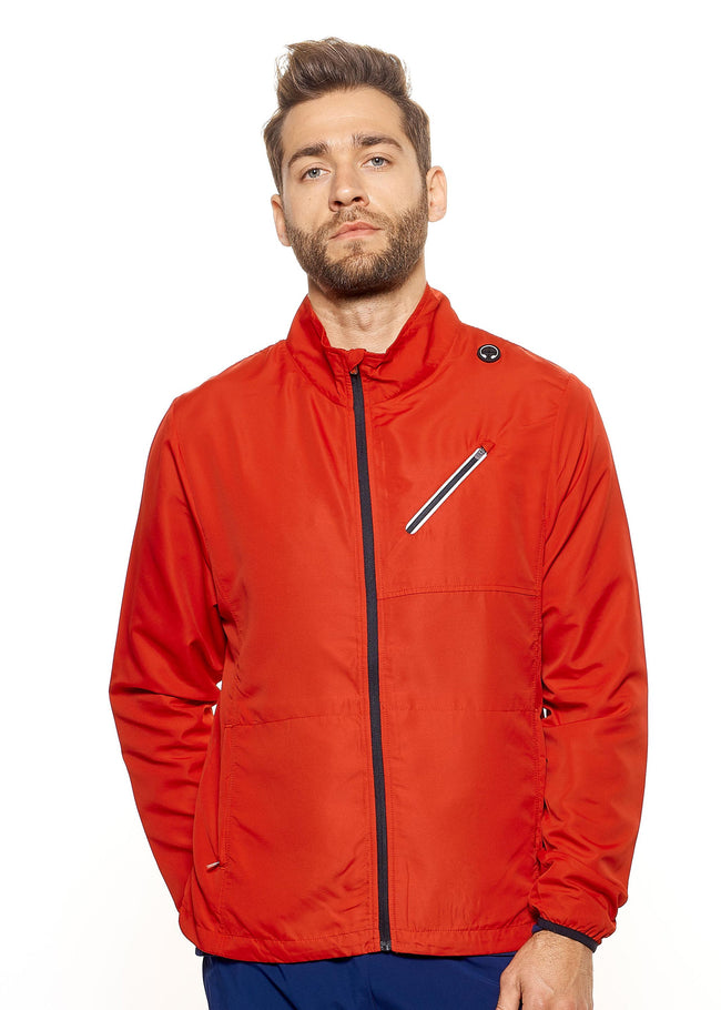 Expert Brand Wholesale Men's Water Resistant Run Away Jacket in red#red