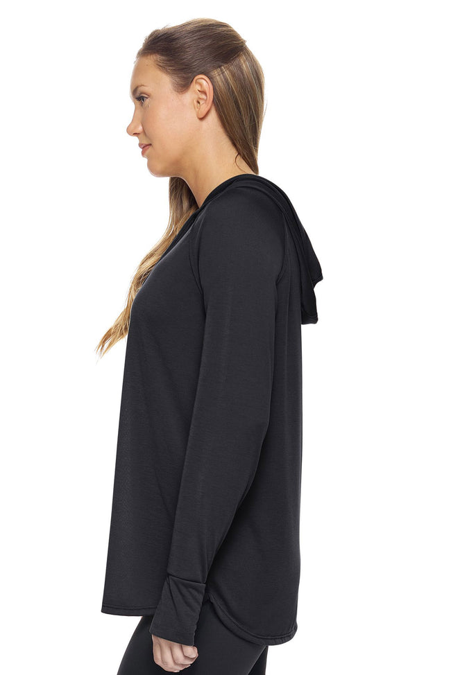 Expert Brand Wholesale Super Soft Eco-Friendly Performance Apparel Fashion Sportswear Women's Hoodie Long Sleeve Shirt Made in USA black 2#black