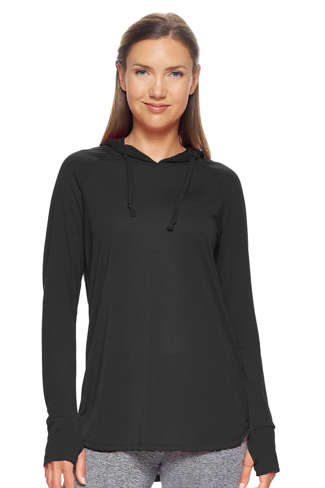Expert Brand Wholesale Super Soft Eco-Friendly Performance Apparel Fashion Sportswear Women's Hoodie Long Sleeve Shirt Made in USA black#black