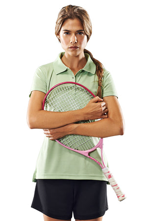 Expert Brand Wholesale Women's Activewear Oxymesh™ City Best Polo in kiwi green image 2#kiwi