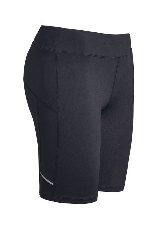 Expert Brand Wholesale Women's Airstretch 8" Fitness Shorts in Black Image 2#black