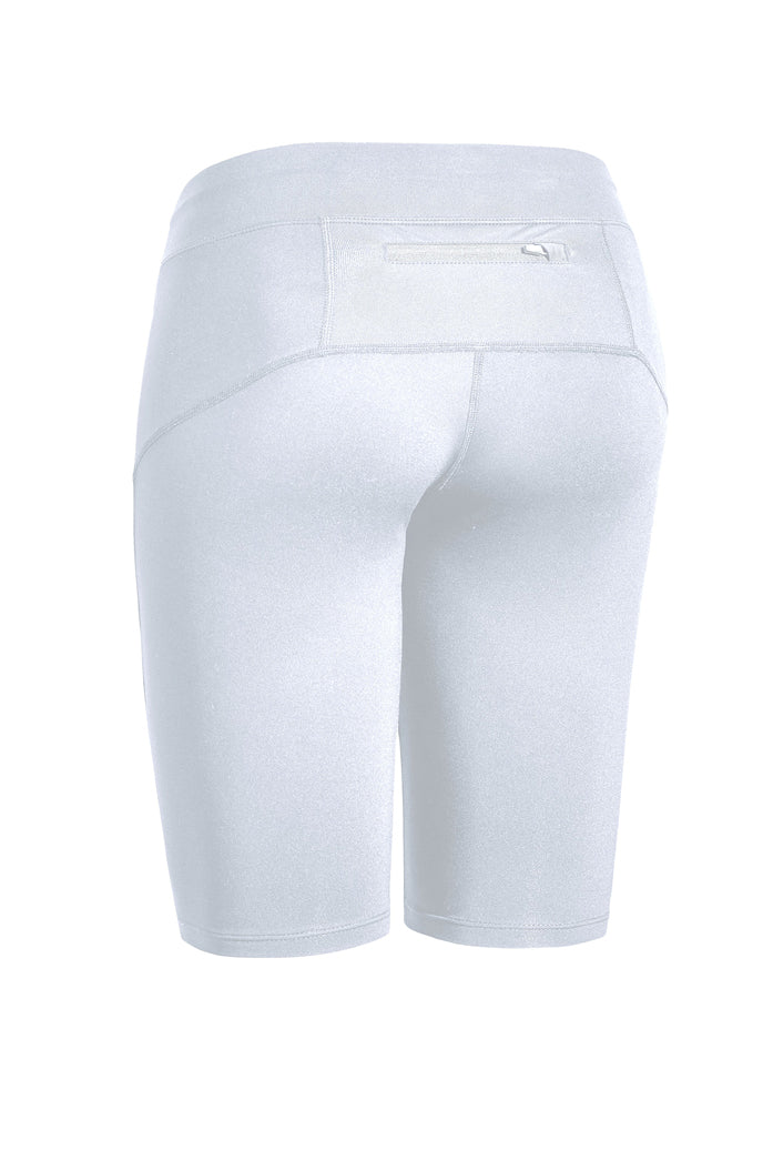 Expert Brand Wholesale Women's Airstretch 8" Fitness Shorts in White#white
