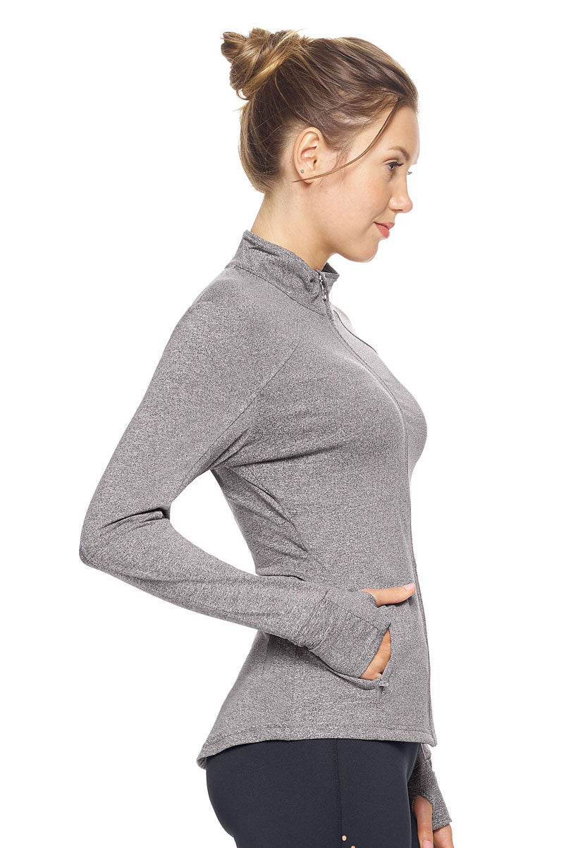 AQ322 Airstretch™ Full Zip Track Jacket - Expert Brand#heather-charcoal