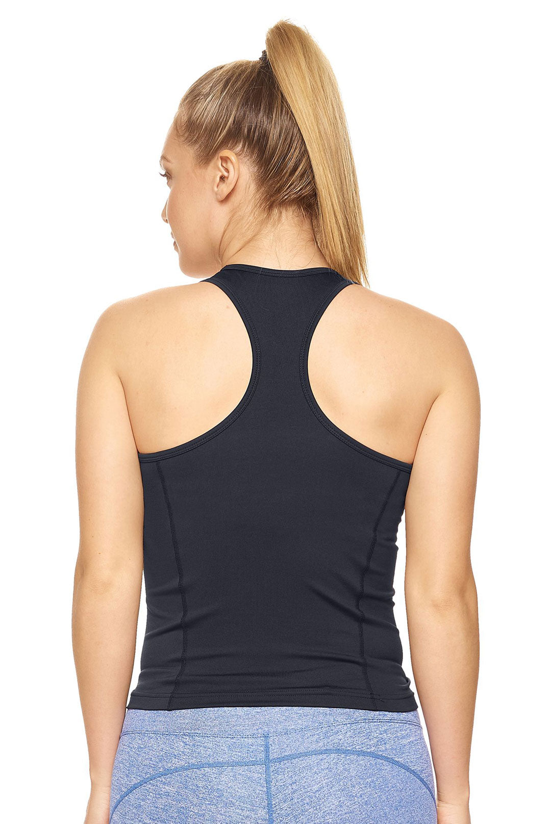 AQ269 Airstretch™ Cropped Racerback Tank - Expert Brand#black