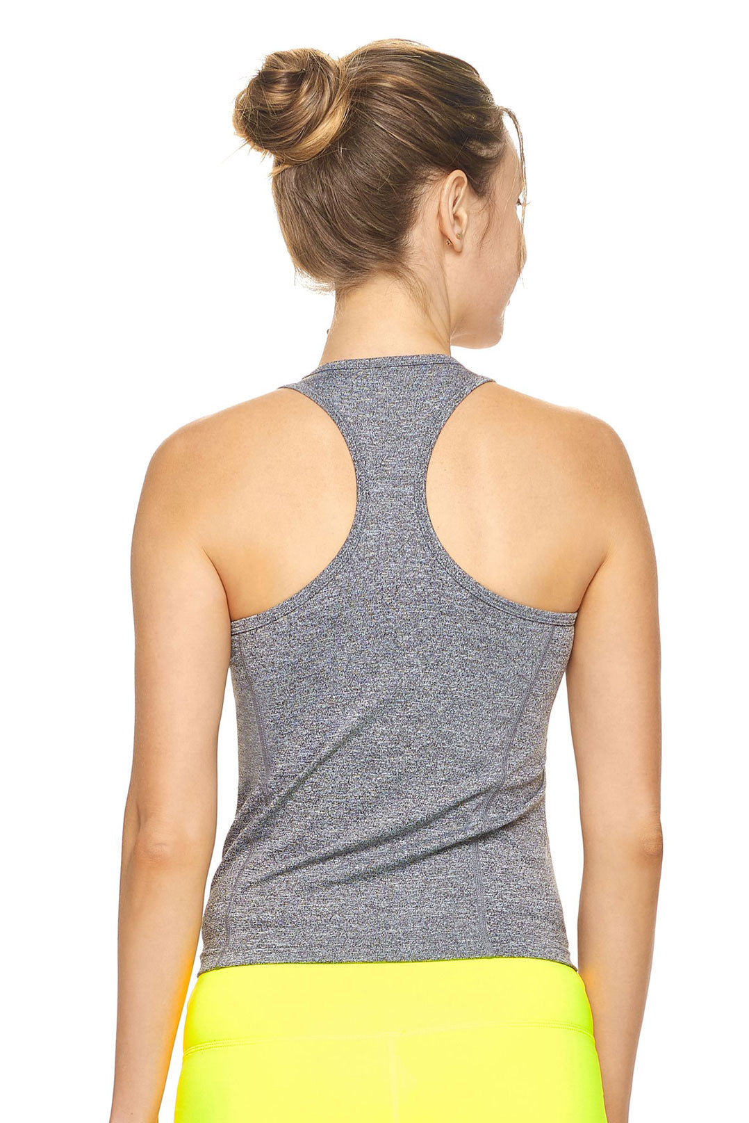 AQ269 Airstretch™ Cropped Racerback Tank - Expert Brand#heather-charcoal