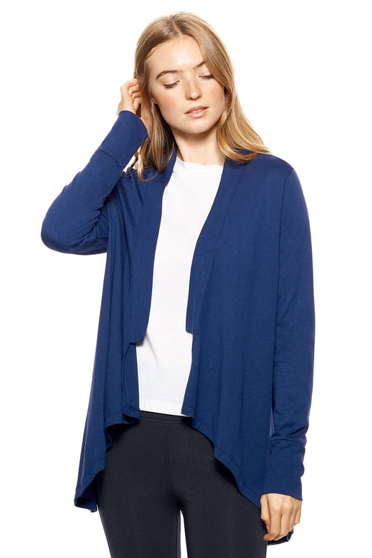 MC331🇺🇸🍃 MoCA™ Drape Front Cardigan - Expert Brand#navy