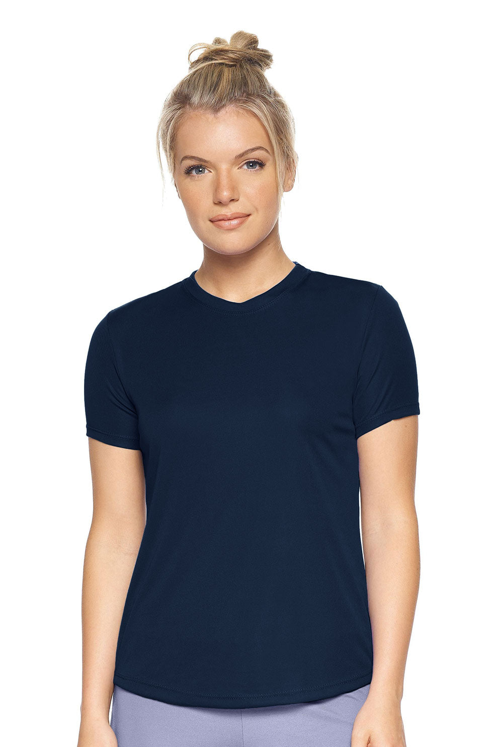 Expert Brand Wholesale Women's DriMax Crewneck Performance Tee Made in USA AI201 navy#navy