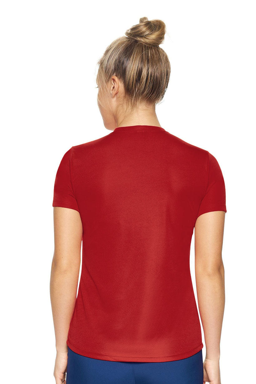 Expert Brand Wholesale Women's Drimax Crewneck Performance Tee Made in USA AI201 Red Image 3#red