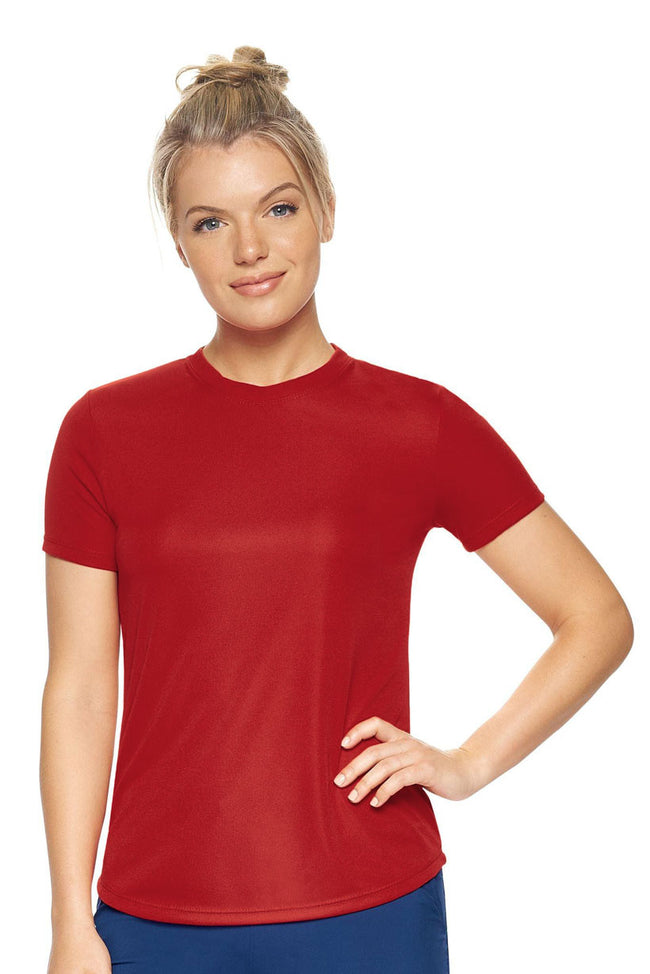 Expert Brand Wholesale Women's Drimax Crewneck Performance Tee Made in USA AI201 Red#red