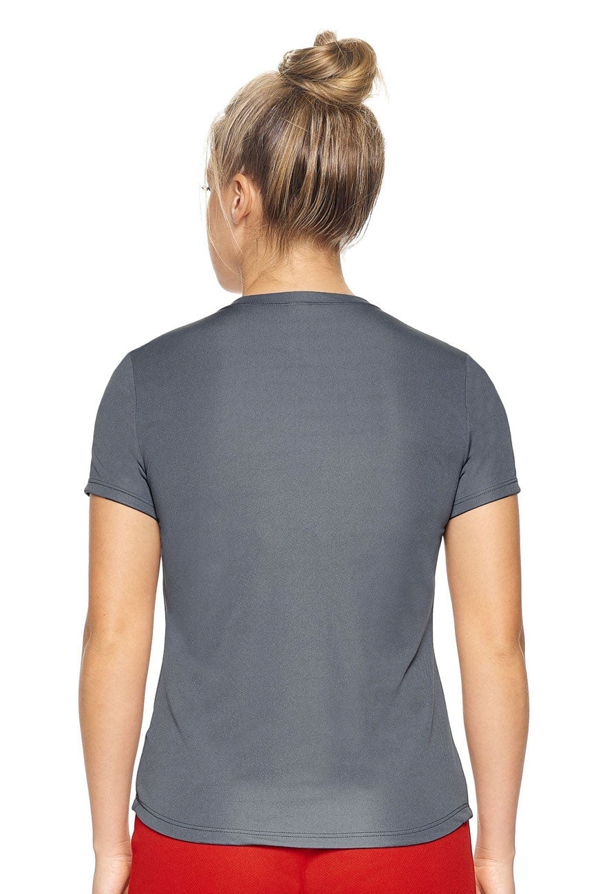 Expert Brand Wholesale Women's DriMax Crewneck Performance Tee Made in USA AI201 steel image 3#steel
