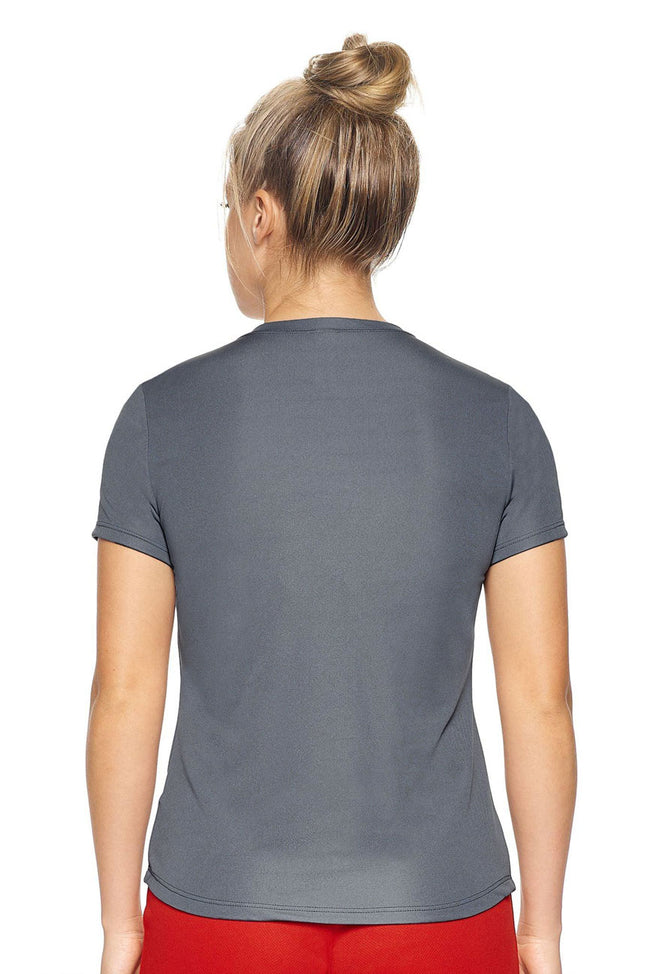Expert Brand Wholesale Women's DriMax Crewneck Performance Tee Made in USA AI201 steel image 3#steel
