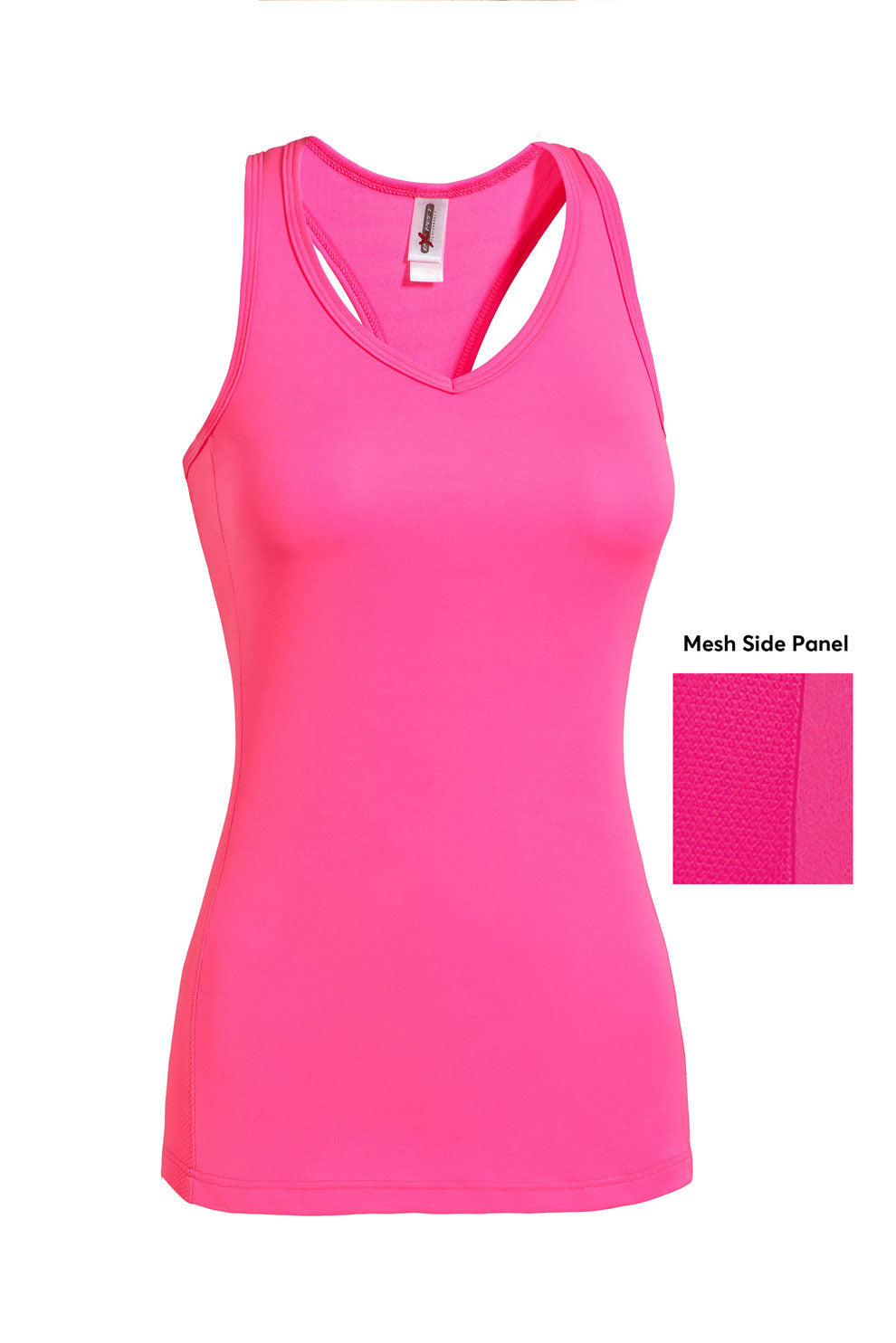 Expert Brand Wholesale Women's DriMax Workout Tech Racerback Tank Made in USA hot pink #hot-pink