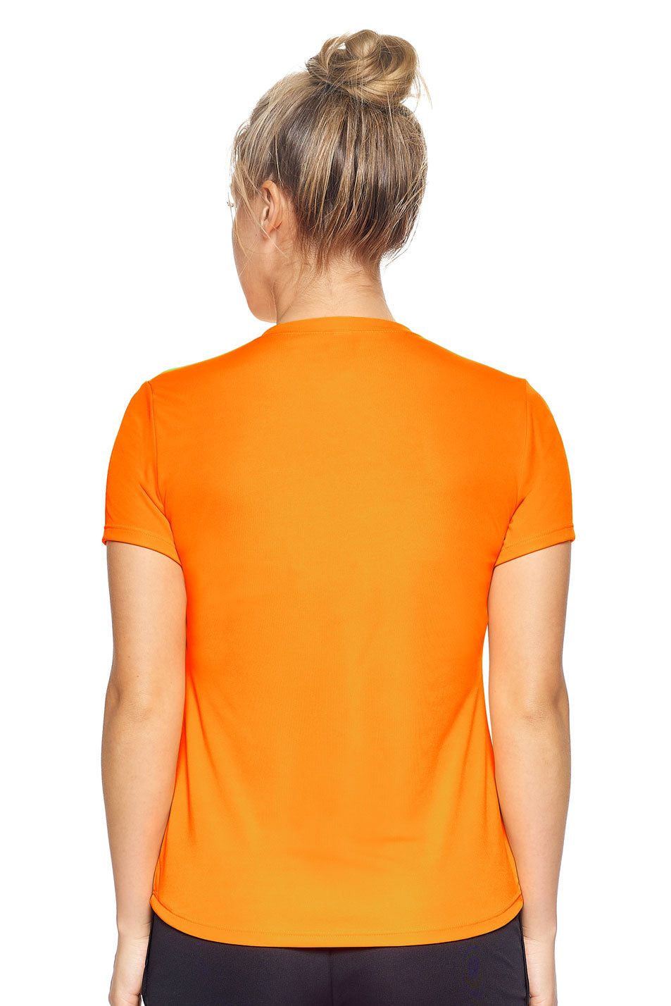 Expert Brand Wholesale Best Blanks Made in USA Activewear Performance Women's DriMaX™ Short Sleeve Expert Tee T-Shirt image 3#safety-orange