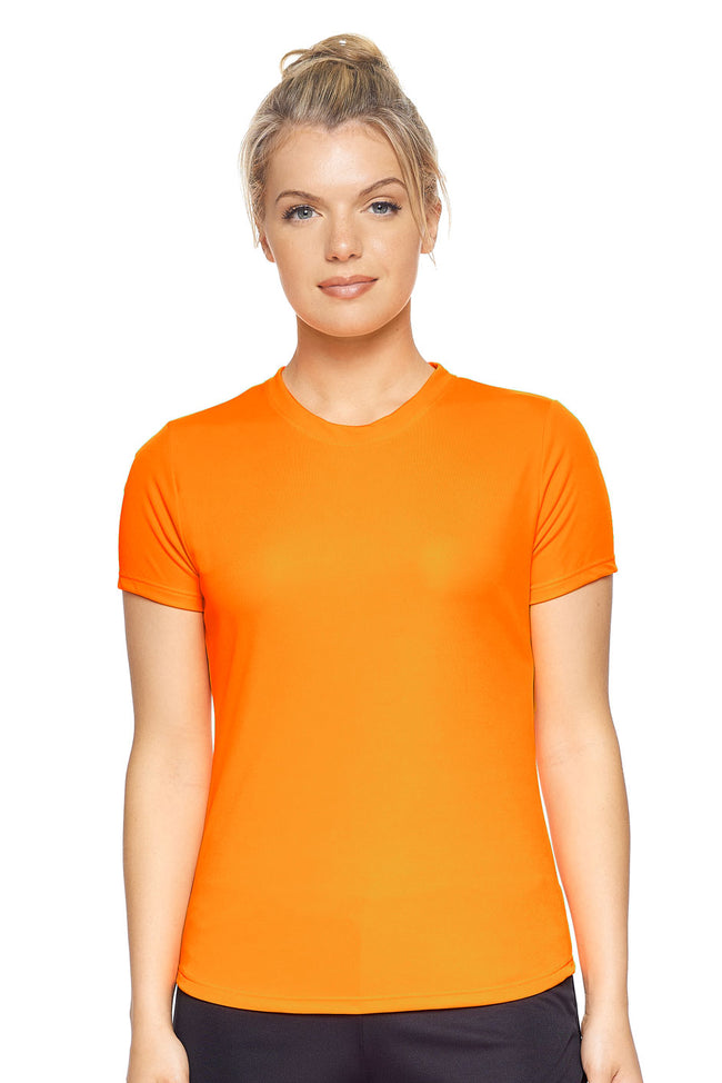 Expert Brand Wholesale Best Blanks Made in USA Activewear Performance Women's DriMaX™ Short Sleeve Expert Tee T-Shirt#safety-orange