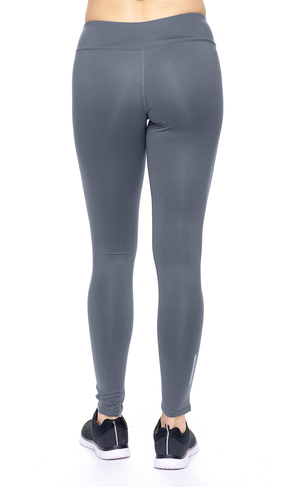 Expert Brand Wholesale Mid-Rise Full Length Leggings in Graphite Image 4#graphite