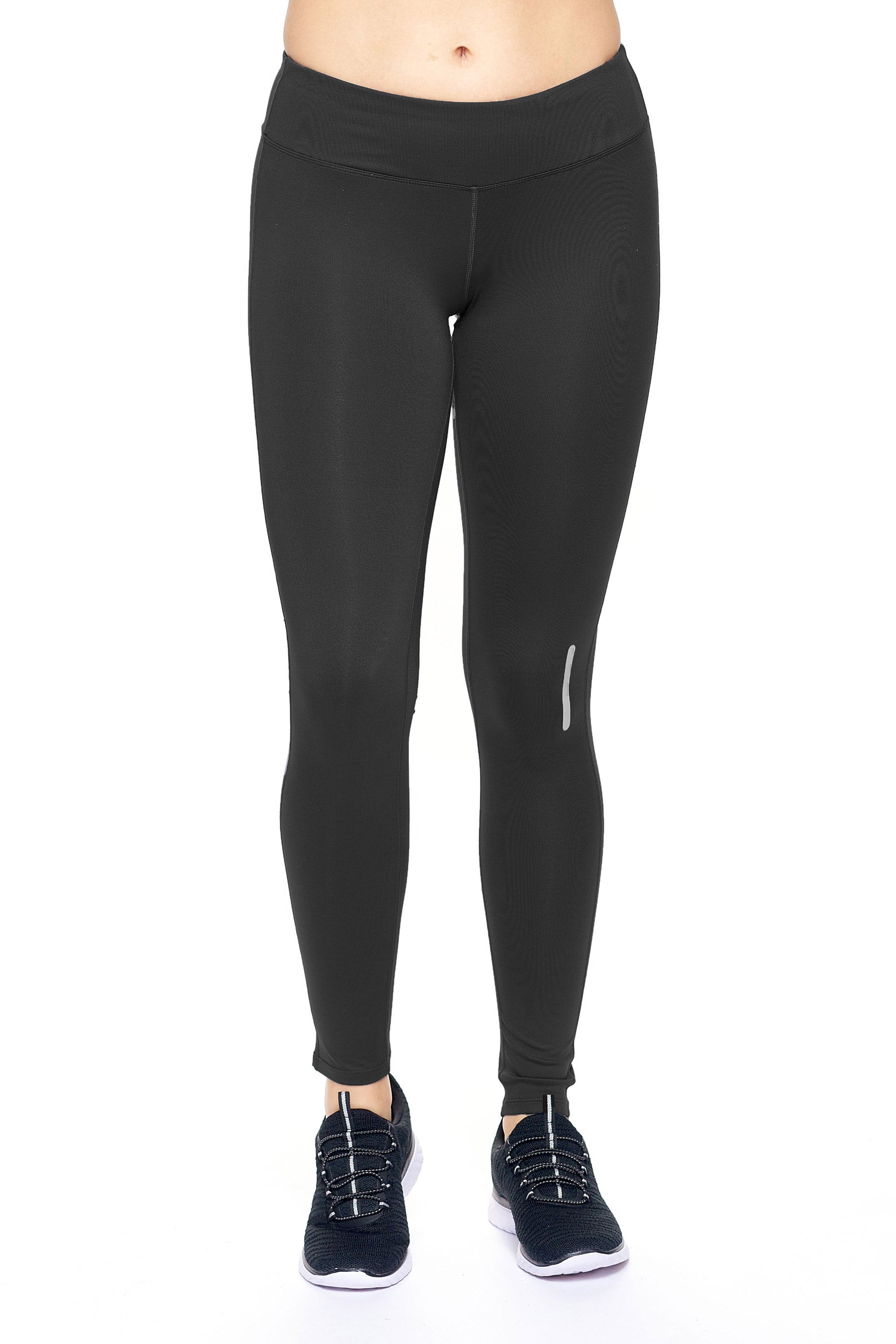AQ1012 Mid-Rise Full Length Leggings - Expert Brand #BLACK