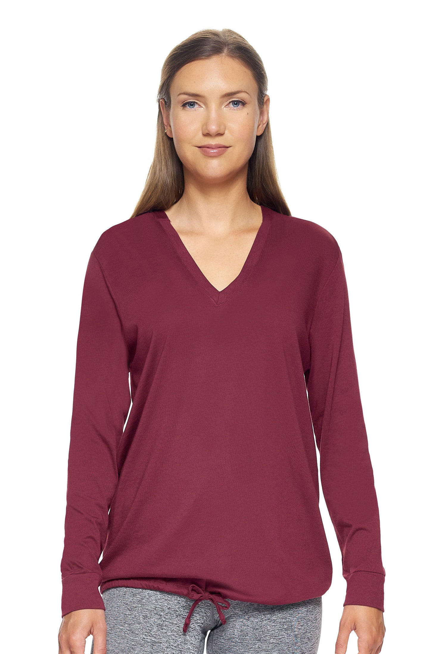 MC317🇺🇸🍃 MoCA™ V-Neck Hoodie - Expert Brand#maroon