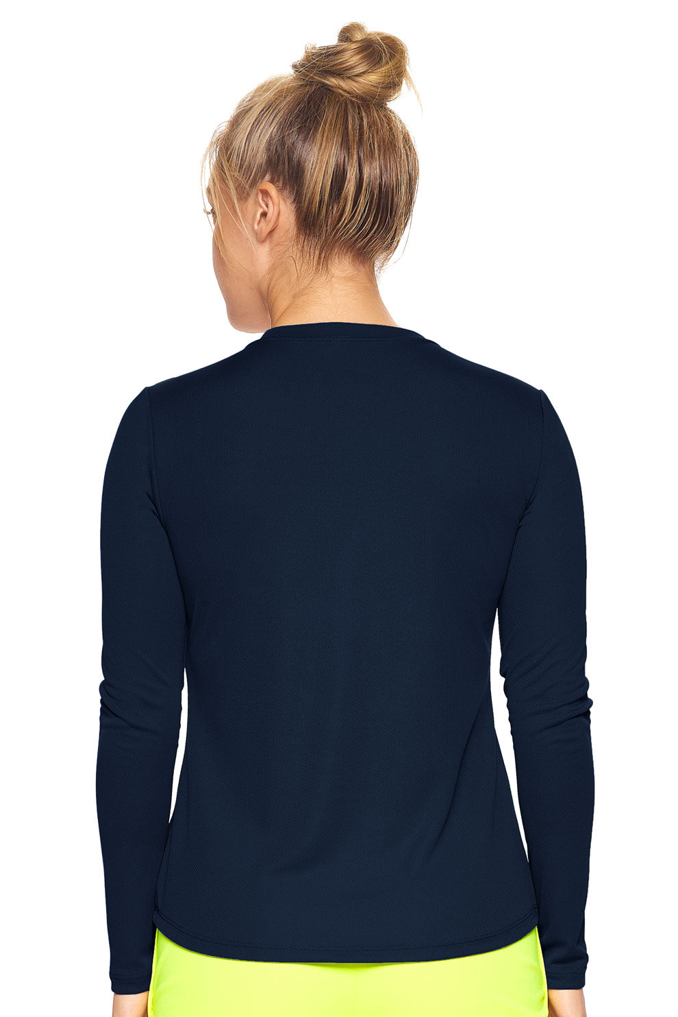 Expert Brand Wholesale Women's Oxymesh Crewneck Performance Tee Imported AJ301 Navy Blue image 3#navy-blue