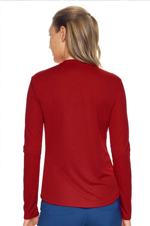 Expert Brand Wholesale Women's Oxymesh Crewneck Performance Tee Made in USA AJ301D Red image 3#true-red