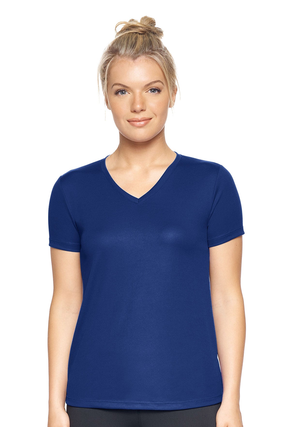 AJ202D🇺🇸 Oxymesh™ V-Neck Tec Tee - Expert Brand #NAVY