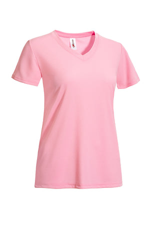 AJ202D🇺🇸 Oxymesh™ V-Neck Tec Tee (Continued) - Expert Brand #PINK