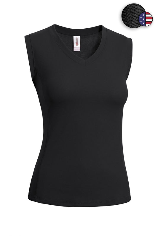 AJ214🇺🇸 Oxymesh™ V-Neck Workout Tank - Expert Brand black #black