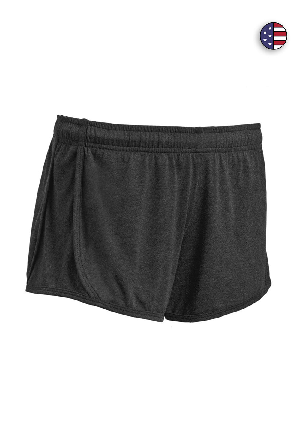 Expert Brand Wholesale Women's Performance Heather Shorts Made in USA AA1046 Dark Heather Red#dark-heather-charcoal