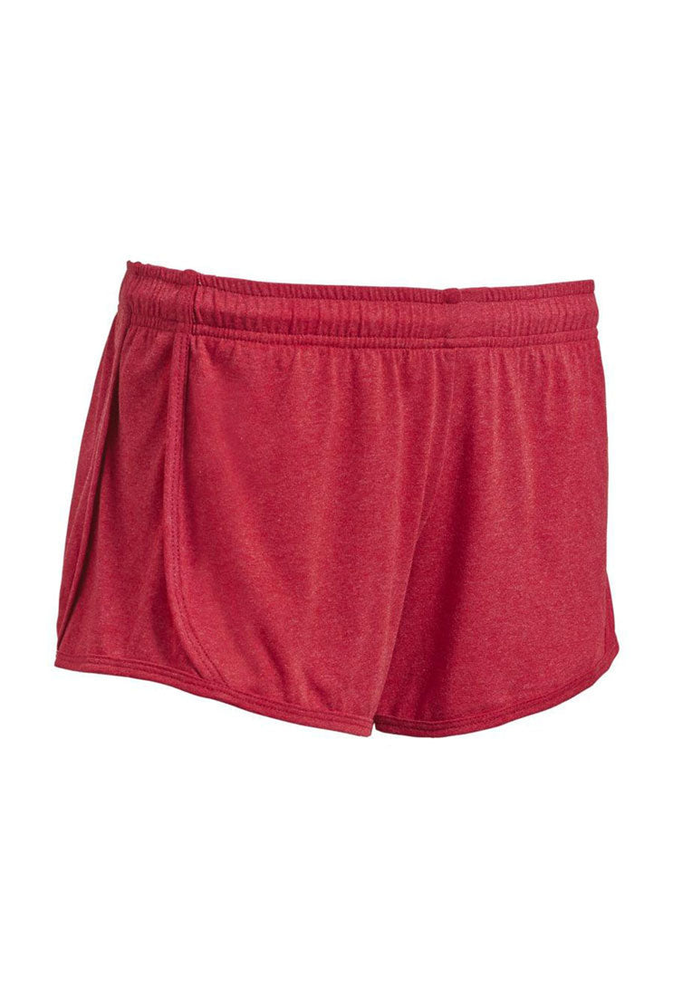 Expert Brand Wholesale Women's Performance Heather Shorts Made in USA AA1046 Dark Heather Red#dark-heather-red
