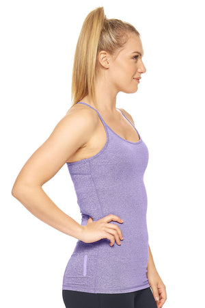 Expert Brand Wholesale Women's Racerback Tank Strappy Cami Airstretch AQ222 in Heather Purple#heather-purple
