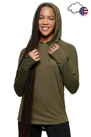 Expert Brand Wholesale Women's Siro Fashion Hoodie Shirt Made in USA BE315 Olive#olive