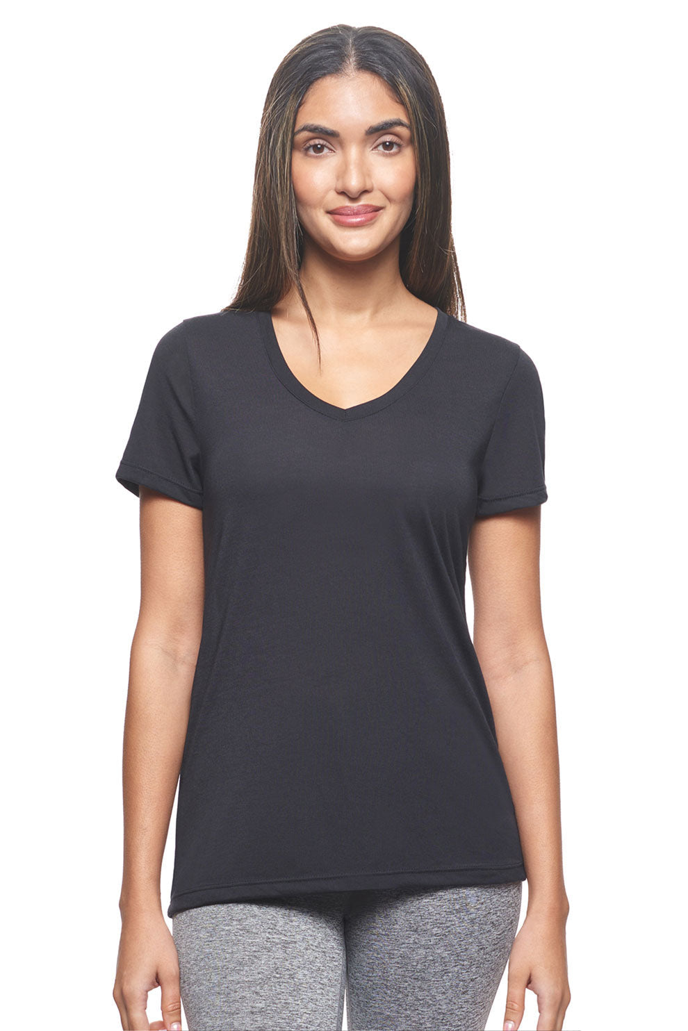 BE202 Siro™ Women's V-Neck Tee - Expert Brand#black