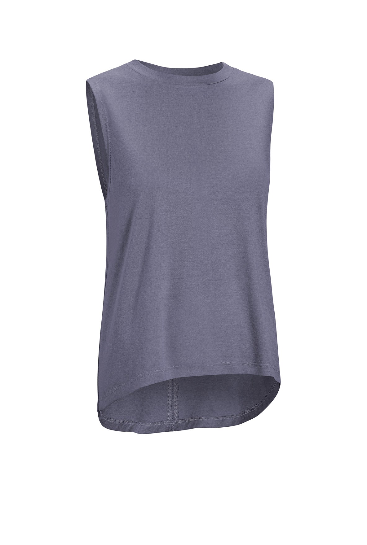 Expert Brand Wholesale Women's Sleeveless Eco-Friendly Hemp Cotton Fashion Muscle Tank Made In USA Graphite#graphite
