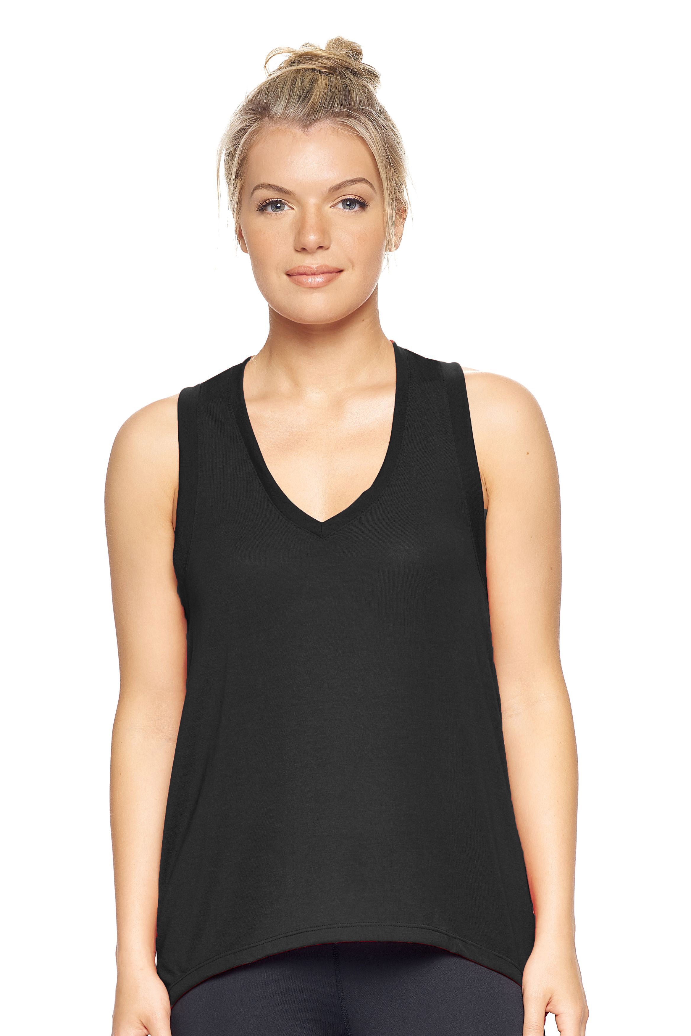 BE222🇺🇸 Siro™ V-Neck Racerback Tank - Expert Brand#black
