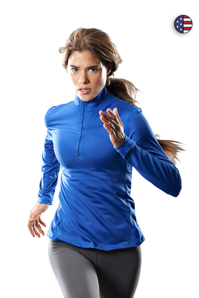 AU305🇺🇸 1/4 Zip Pullover Training Top - Expert Brand Image 2#cadet-blue