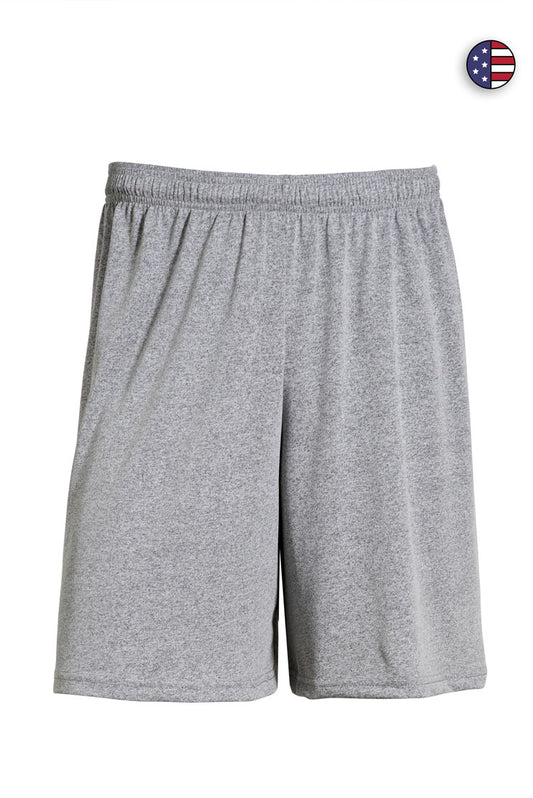 Expert Brand Wholesale Men's Heather Natural Feel Jersey Training Shorts heather gray#heather-gray